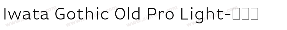 Iwata Gothic Old Pro Light字体转换